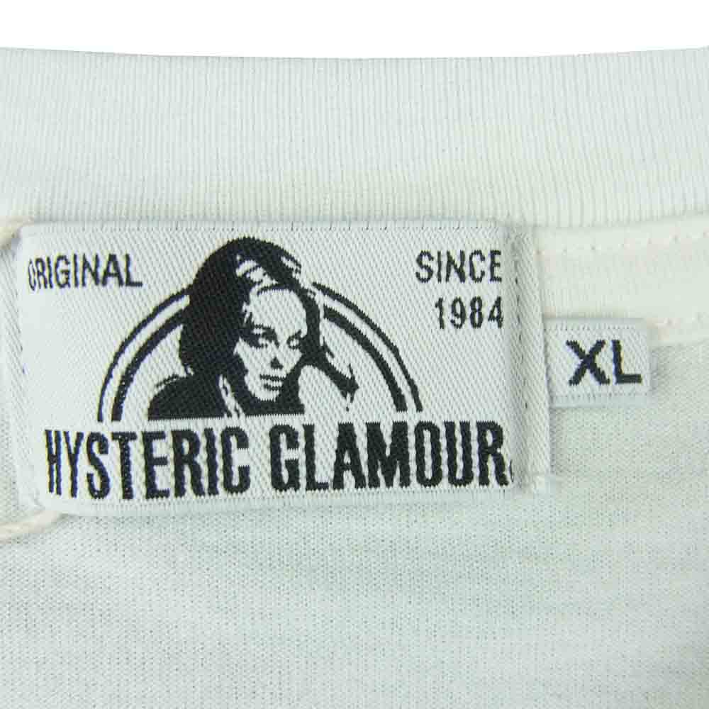 HYSTERIC GLAMOUR ヒステリックグラマー 21SS 02211CT31 HYS COSMETICS 半袖 Tシャツ ホワイト系 XL【新古品】【未使用】【中古】