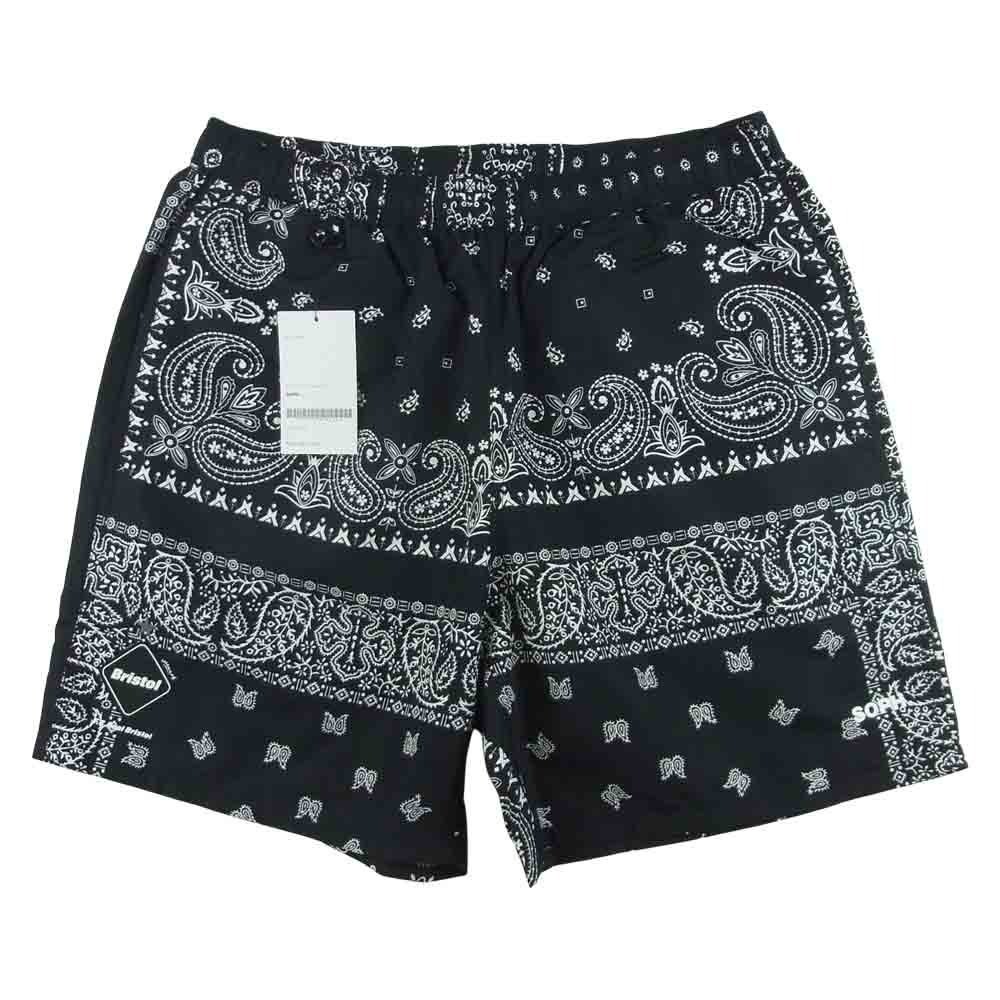 F.C.R.B. エフシーアールビー 21SS FCRB-210043 NYLON EASY SHORTS バンダナ ショーツ ショートパンツ ブラック系 M【新古品】【未使用】【中古】