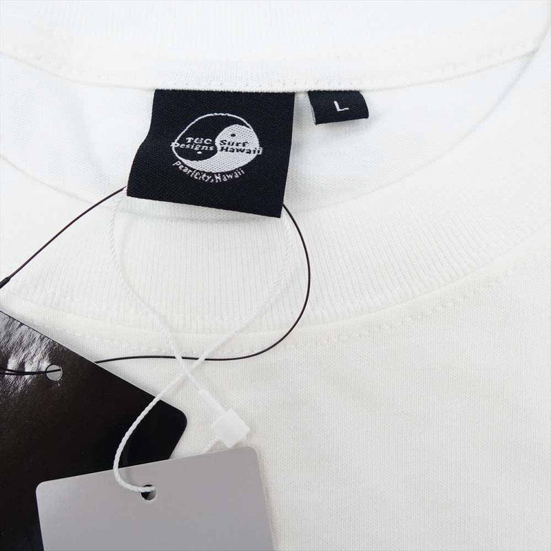 村上隆 21SS DM8465 T&C SURF Designs × Beams T-Shirt 半袖 Tシャツ ホワイト系 L【新古品】【未使用】【中古】