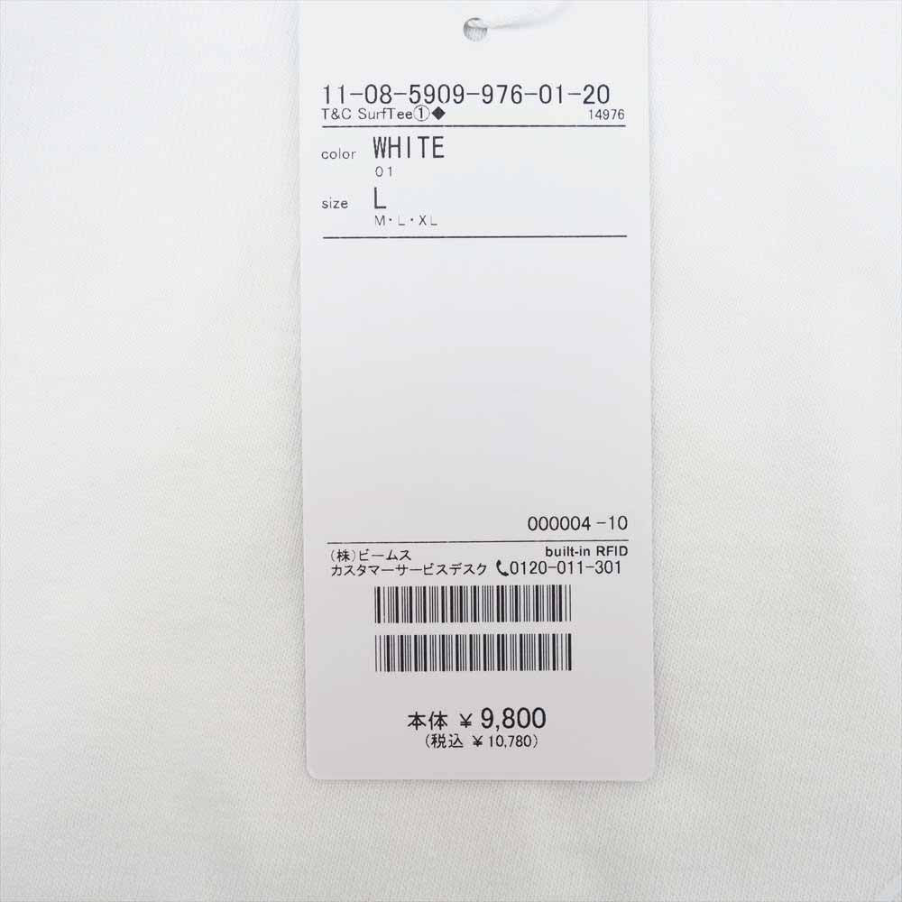 村上隆 21SS DM8465 T&C SURF Designs × Beams T-Shirt 半袖 Tシャツ ホワイト系 L【新古品】【未使用】【中古】