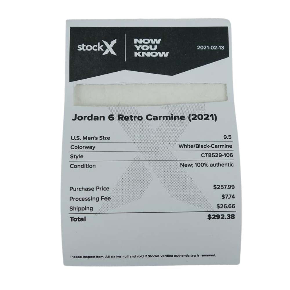 NIKE ナイキ CT8529-106 AIR JORDAN 6 RETRO エアジョーダン 6 レトロ スニーカー レッド系 27.5cm【新古品】【未使用】【中古】