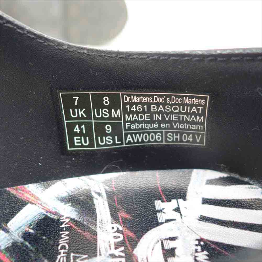 Dr.Martens ドクターマーチン 1461 60YEARS JEAN MICHEL BASQUIAT 60周年 バスキア 3ホール ダービー ブラック系 UK7【極上美品】【中古】