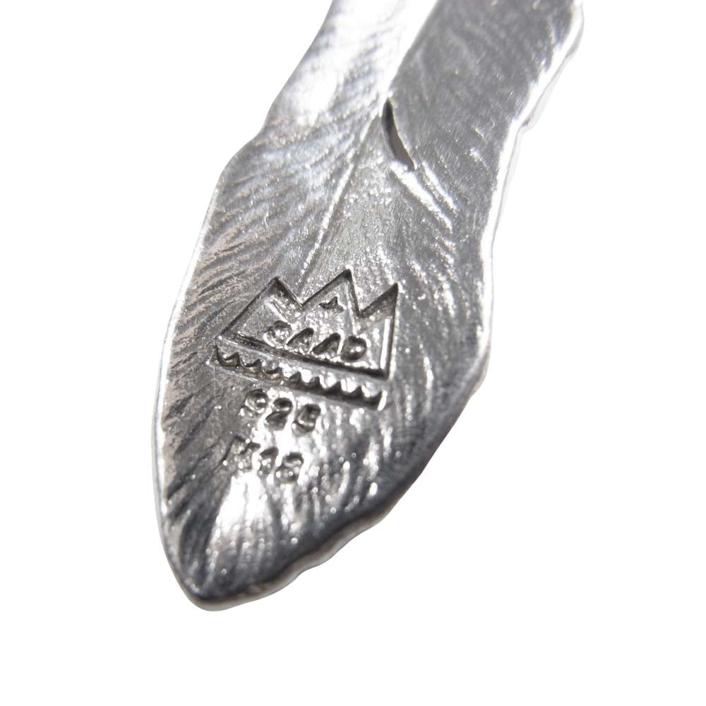SAAD サード K18 太陽神 フェザー 左向き ペンダント トップ シルバー系【中古】