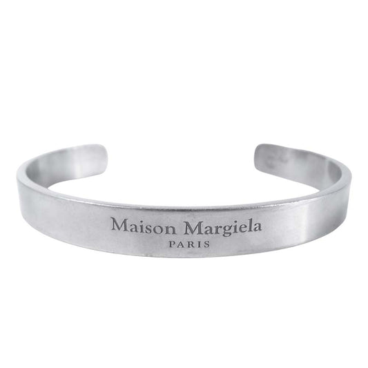 MAISON MARTIN MARGIELA メゾンマルタンマルジェラ SM1UY0027 S12894 カフ ロゴ ブレスレット イタリア製 シルバー系 XS【中古】