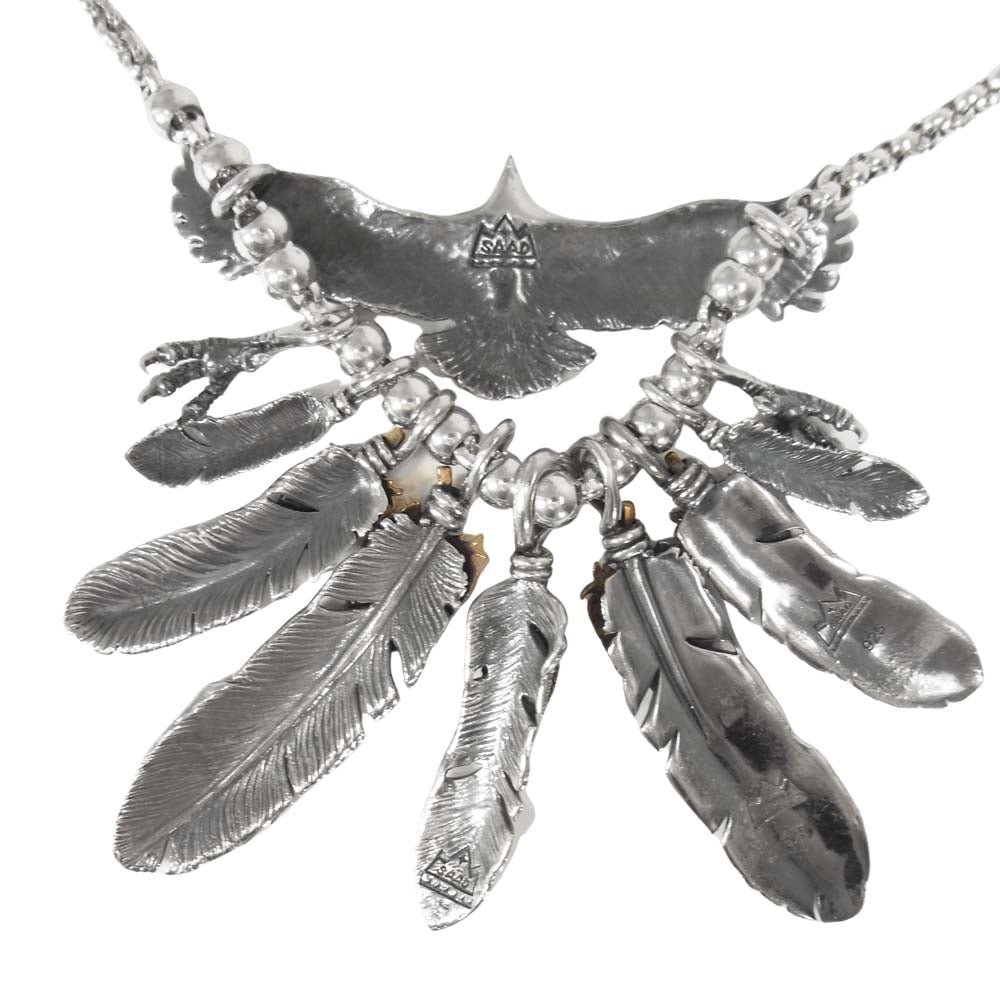 SAAD サード イーグル ターコイズ ハート フェザー クロー ビーズ