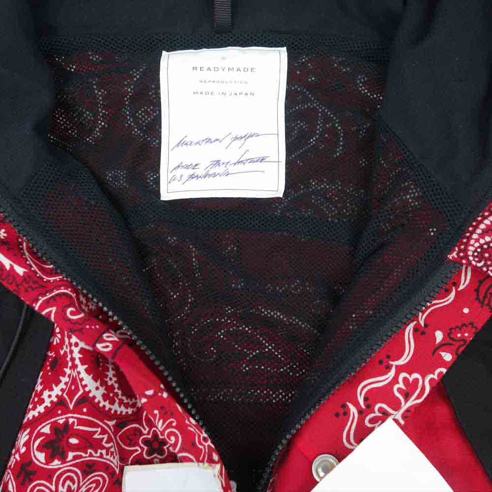 READY MADE レディメイド RE-CO-RE-00-00-95 MOUNTAIN PARKA ヴィンテージ バンダナ マウンテン パーカー レッド系 ブラック系 1【中古】