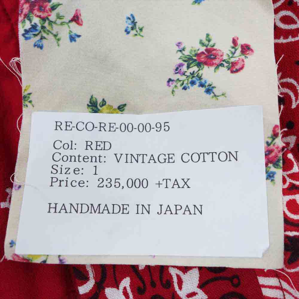 READY MADE レディメイド RE-CO-RE-00-00-95 MOUNTAIN PARKA ヴィンテージ バンダナ マウンテン パーカー レッド系 ブラック系 1【中古】
