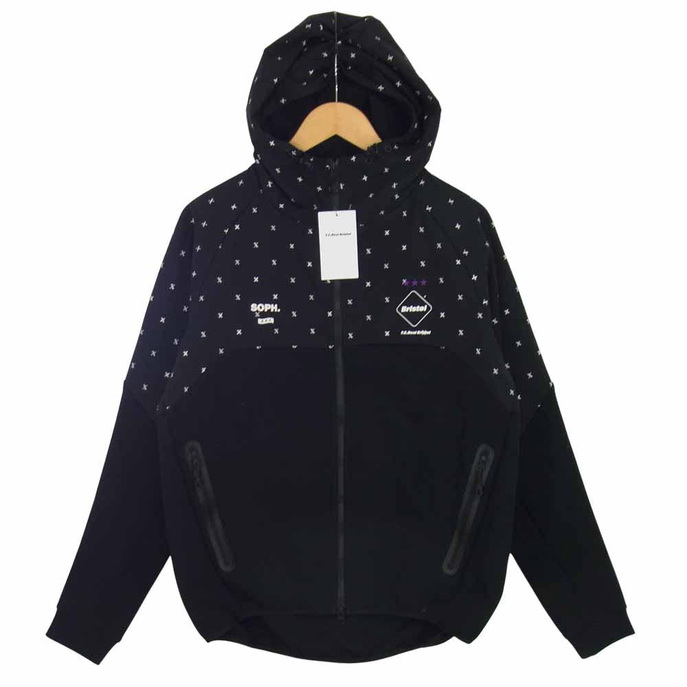 F.C.R.B. エフシーアールビー 21SS FCRB-210116 × GOD SELECTION XXX TRAINING VENTILATION HOODIE ジップアップ フーディ ブラック系 M【新古品】【未使用】【中古】