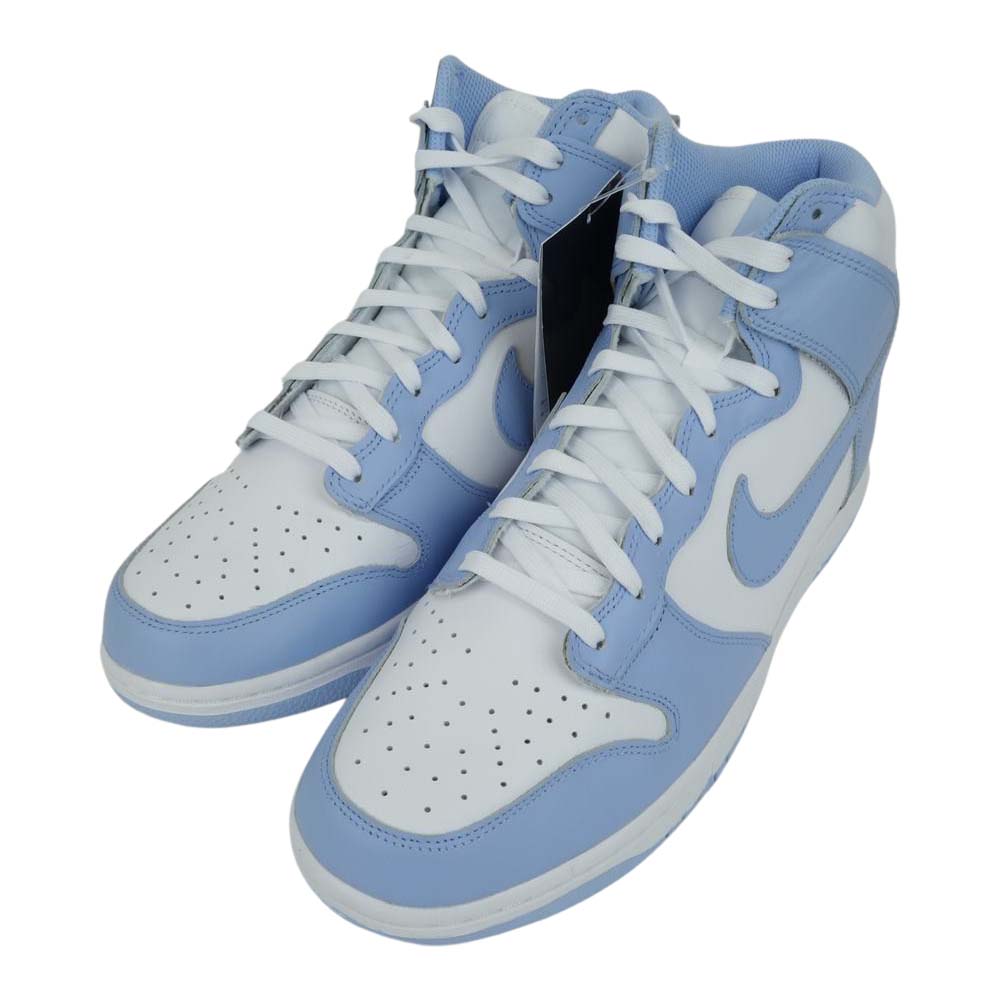 NIKE ナイキ DD1869-107 DUNK HIGH WHITE/ALUMINUM ダンク ハイ ホワイト アルミニウム  白×水色系 28cm【新古品】【未使用】【中古】