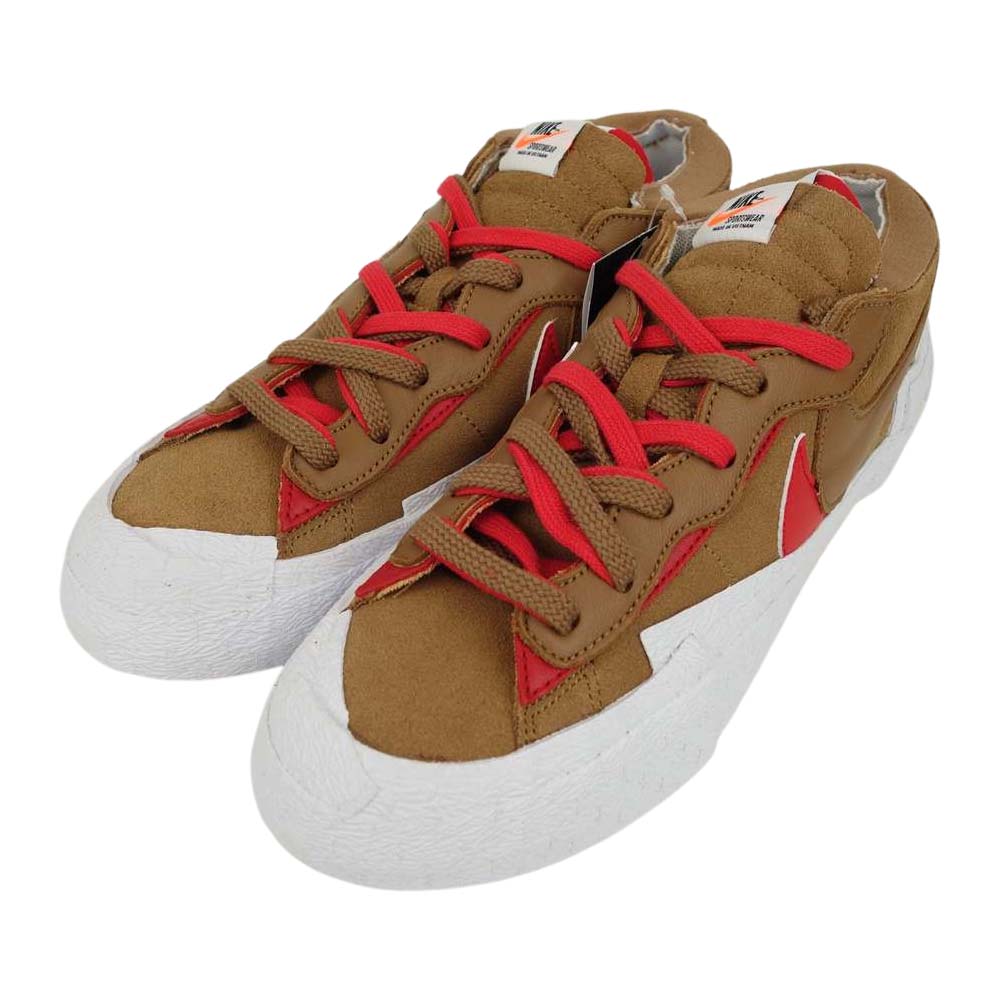 NIKE ナイキ DD1877-200 ×SACAI BLAZER LOW BRITISH TAN サカイ ブレーザー ロー ブリティッシュ タン ブラウン系 27.5cm【新古品】【未使用】【中古】