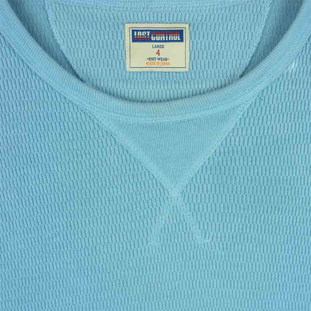 LOST CONTROL ロストコントロール L17A2-1005 サーマル ロングスリーブ 長袖 Tシャツ ライトブルー系 L【中古】