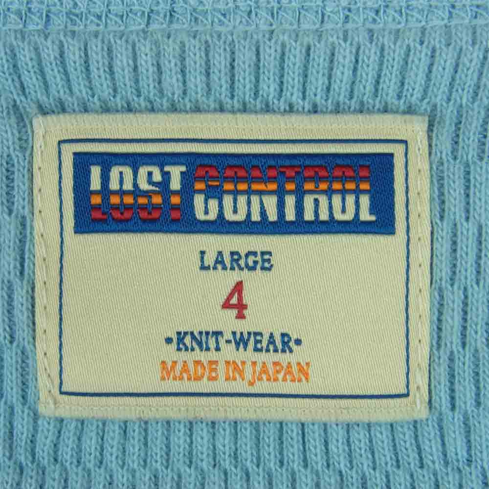 LOST CONTROL ロストコントロール L17A2-1005 サーマル ロングスリーブ 長袖 Tシャツ ライトブルー系 L【中古】