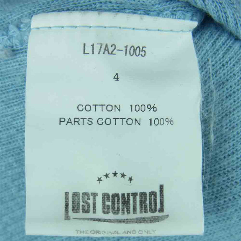 LOST CONTROL ロストコントロール L17A2-1005 サーマル ロングスリーブ 長袖 Tシャツ ライトブルー系 L【中古】