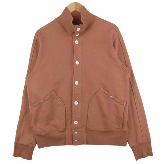 GERUGA ゲルガ GR-C-70 FULL OPEN HEAVY SWEAT-SHIRTS フル ボタン スウェット ジャケット サーモンピンク系 4【中古】