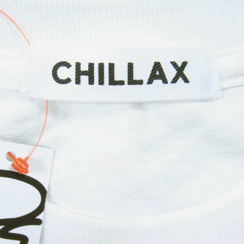 Ron Herman ロンハーマン × チラックス CHILLAX サークルロゴ プリント Tシャツ ホワイト系 M【新古品】【未使用】【中古】