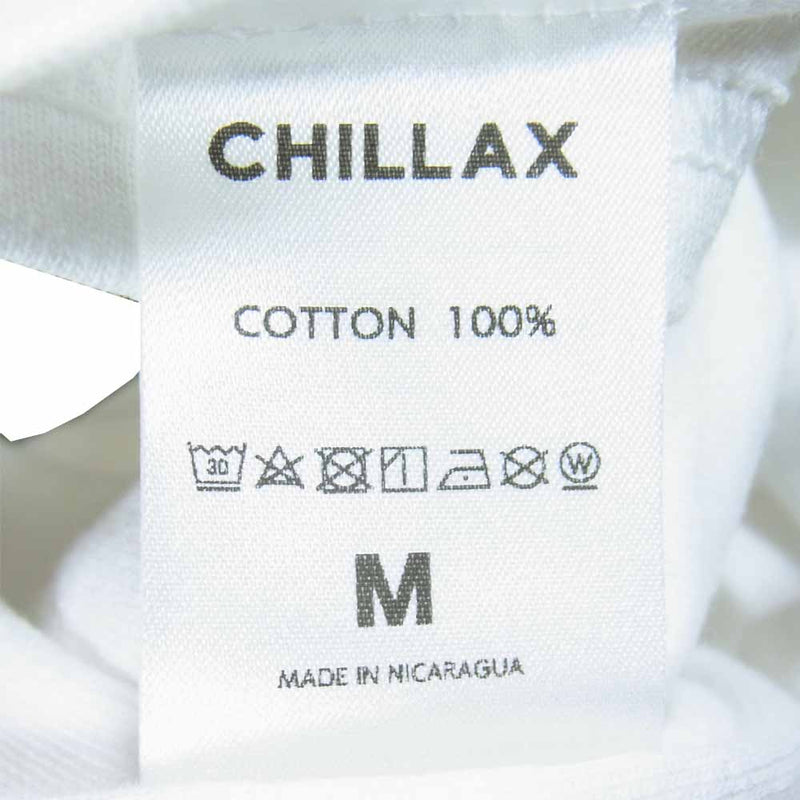 Ron Herman ロンハーマン × チラックス CHILLAX サークルロゴ プリント Tシャツ ホワイト系 M【新古品】【未使用】【中古】