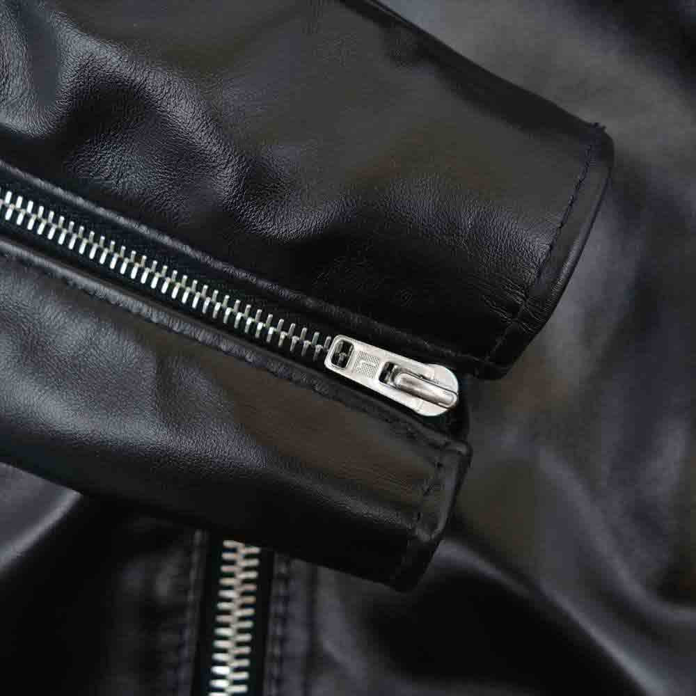 MONCLER モンクレール 20AW F209U1A70210 未使用品 FRAGMENT Lewis Leathers DWAYNE CYCLON フラグメント ルイスレザー ドウェイン サイクロン ライダース ブラック系 42【極上美品】【中古】