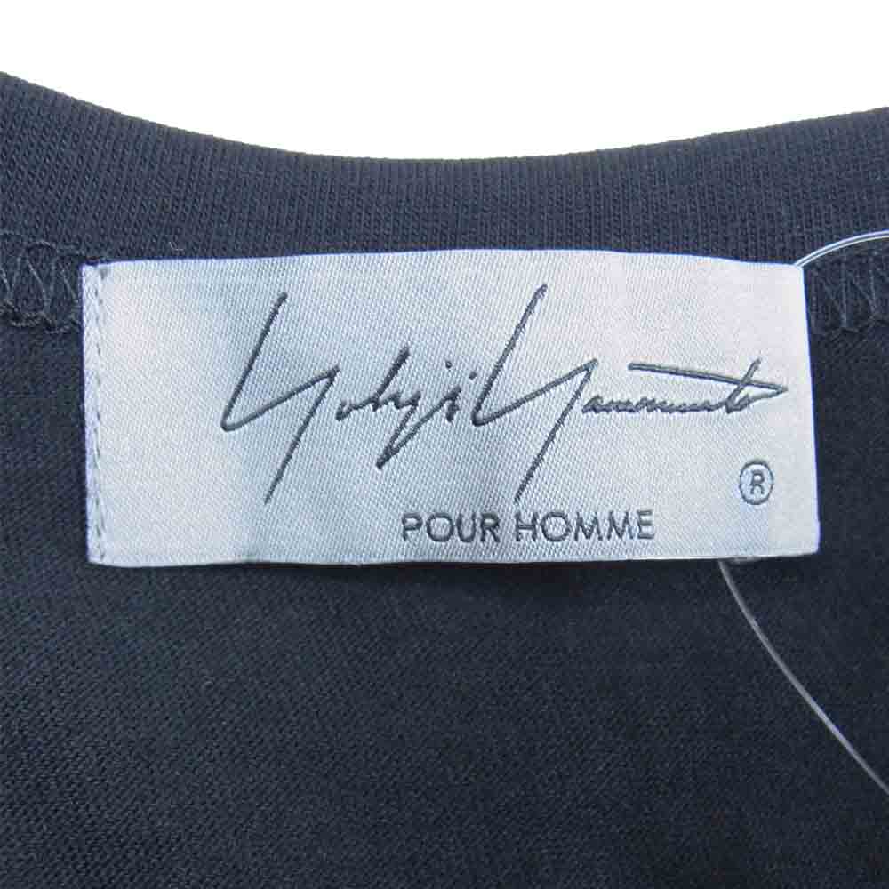 Yohji Yamamoto ヨウジヤマモト POUR HOMME プールオム 21AW HX-T03-070-4A ULTIMA PLAIN STITCH NEW ROUND NECK LONG SLEEVES ウルティマ天竺 クルーネック 長袖 カットソー ブラック系 3【新古品】【未使用】【中古】