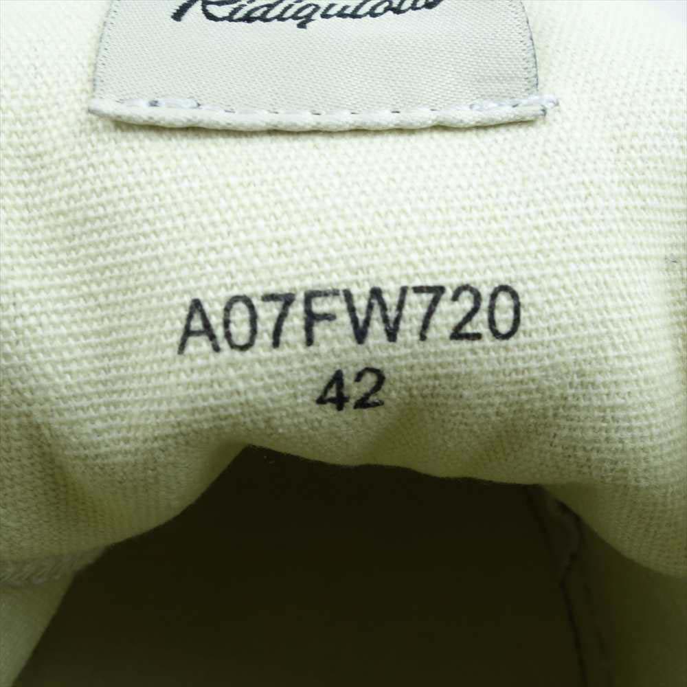 メゾンミハラヤスヒロ 21AW A07FW720 HANK od canvas low ハンク オーバーダイ キャンバス ロー ブラック系 42【新古品】【未使用】【中古】