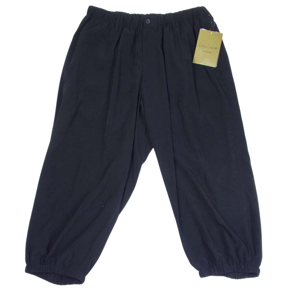 Yohji Yamamoto ヨウジヤマモト POUR HOMME プールオム 21SS HD-P11-500-1A TUXEDO GATHER CROP PANTS タキシード ギャザークロップド パンツ ブラック系 3【新古品】【未使用】【中古】
