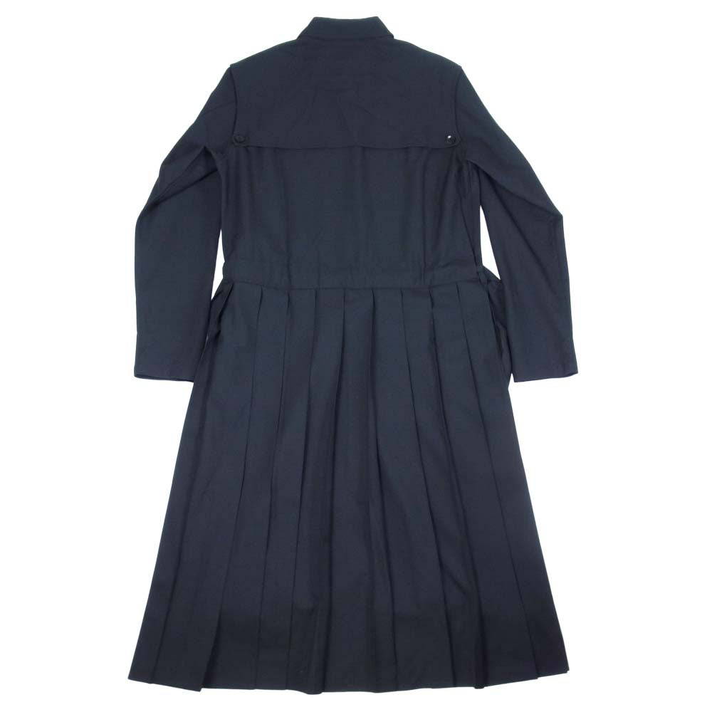Yohji Yamamoto ヨウジヤマモト GroundY 21AW GM-B06-100 T/W Gabardine Back Pleated Long Shirt TWギャバジン バックプリーツ ロング シャツ ブラック系 3【新古品】【未使用】【中古】