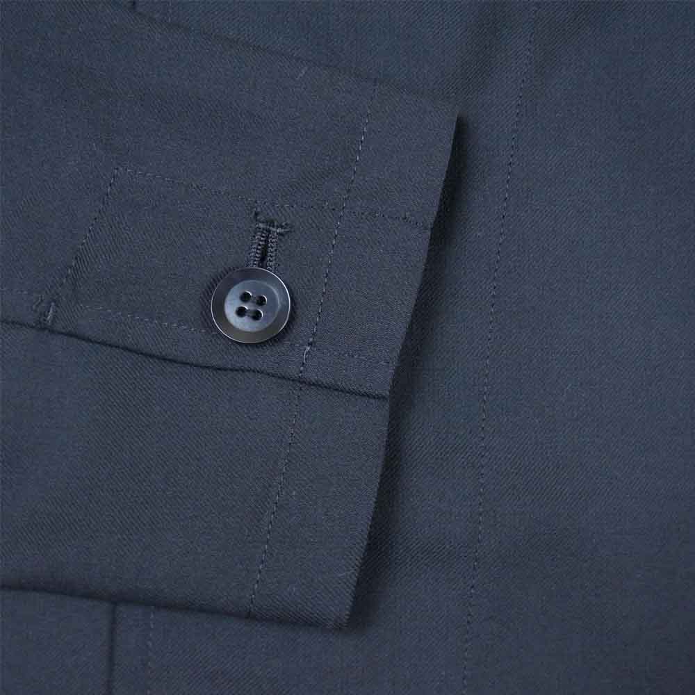 Yohji Yamamoto ヨウジヤマモト GroundY 21AW GM-B06-100 T/W Gabardine Back Pleated Long Shirt TWギャバジン バックプリーツ ロング シャツ ブラック系 3【新古品】【未使用】【中古】