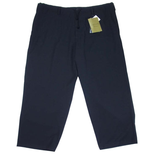 Yohji Yamamoto ヨウジヤマモト POUR HOMME プールオム 21SS HD-P14-100-1A W/GABARDINE CLASSIC BIG STRING PANTS ウールギャバジン シワギャバ 太ヒモ パンツ ブラック系 3【新古品】【未使用】【中古】