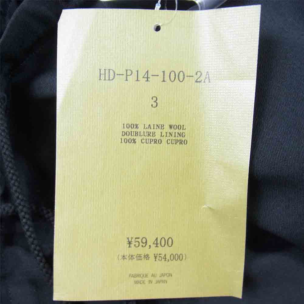 Yohji Yamamoto ヨウジヤマモト POUR HOMME プールオム 21SS HD-P14-100-1A W/GABARDINE CLASSIC BIG STRING PANTS ウールギャバジン シワギャバ 太ヒモ パンツ ブラック系 3【新古品】【未使用】【中古】