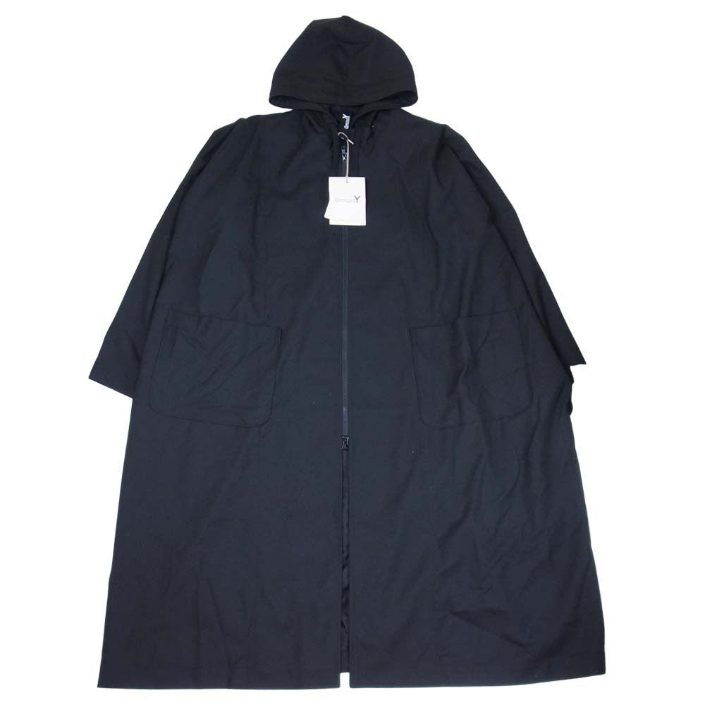 Yohji Yamamoto ヨウジヤマモト GroundY 21AW GM-D03-100 T/W Gabardine Big Hoody Coat  TWギャバジン ビッグ フーディ コート ブラック系 3【新古品】【未使用】【中古】