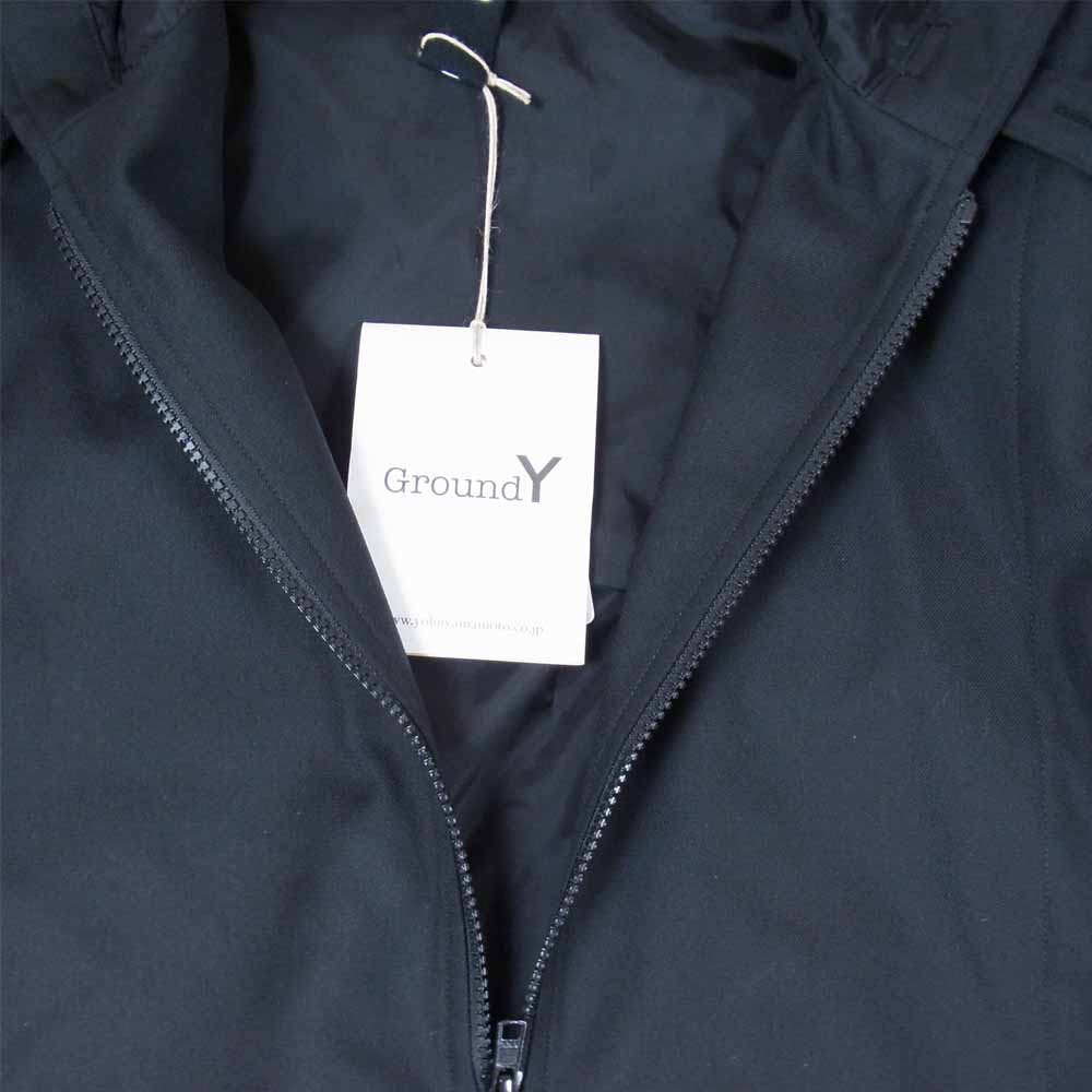 Yohji Yamamoto ヨウジヤマモト GroundY 21AW GM-D03-100 T/W Gabardine Big Hoody Coat  TWギャバジン ビッグ フーディ コート ブラック系 3【新古品】【未使用】【中古】