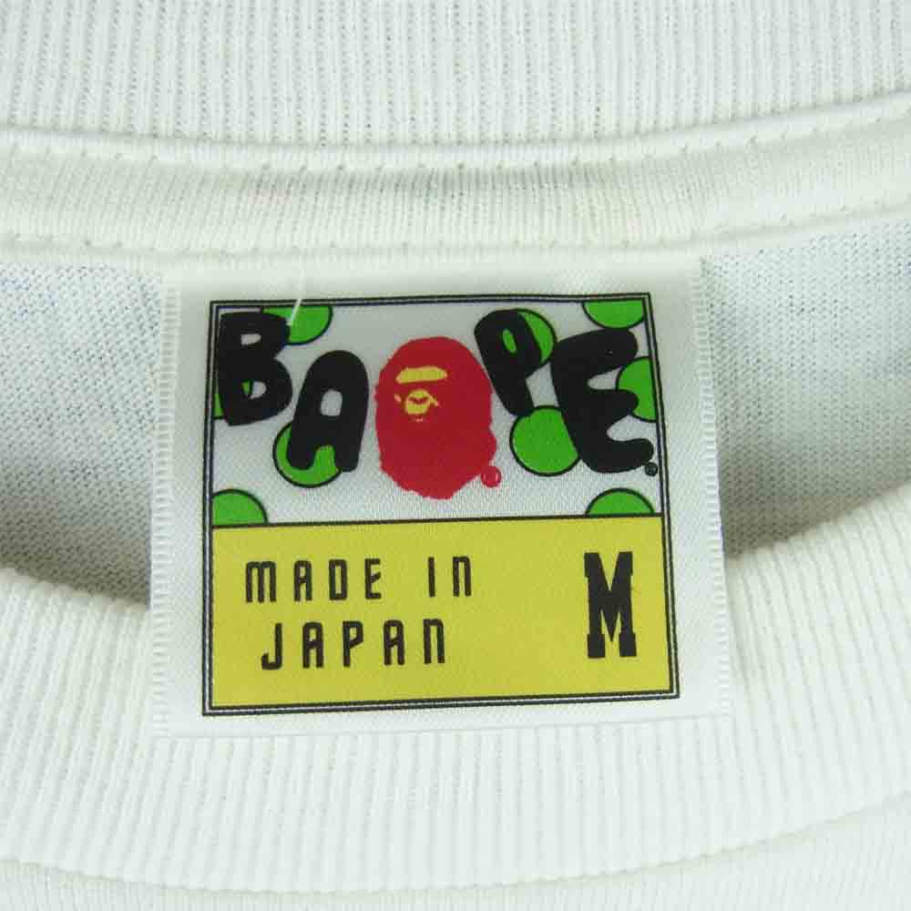 A BATHING APE アベイシングエイプ スポンジボブ パトリック マイロ 半袖 Tシャツ コットン ホワイト系 M【中古】