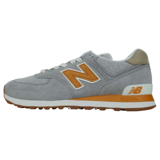 NEW BALANCE ニューバランス ML574 MDG ORANGE オレンジ ローカット スニーカー グレー系 26cm【新古品】【未使用】【中古】