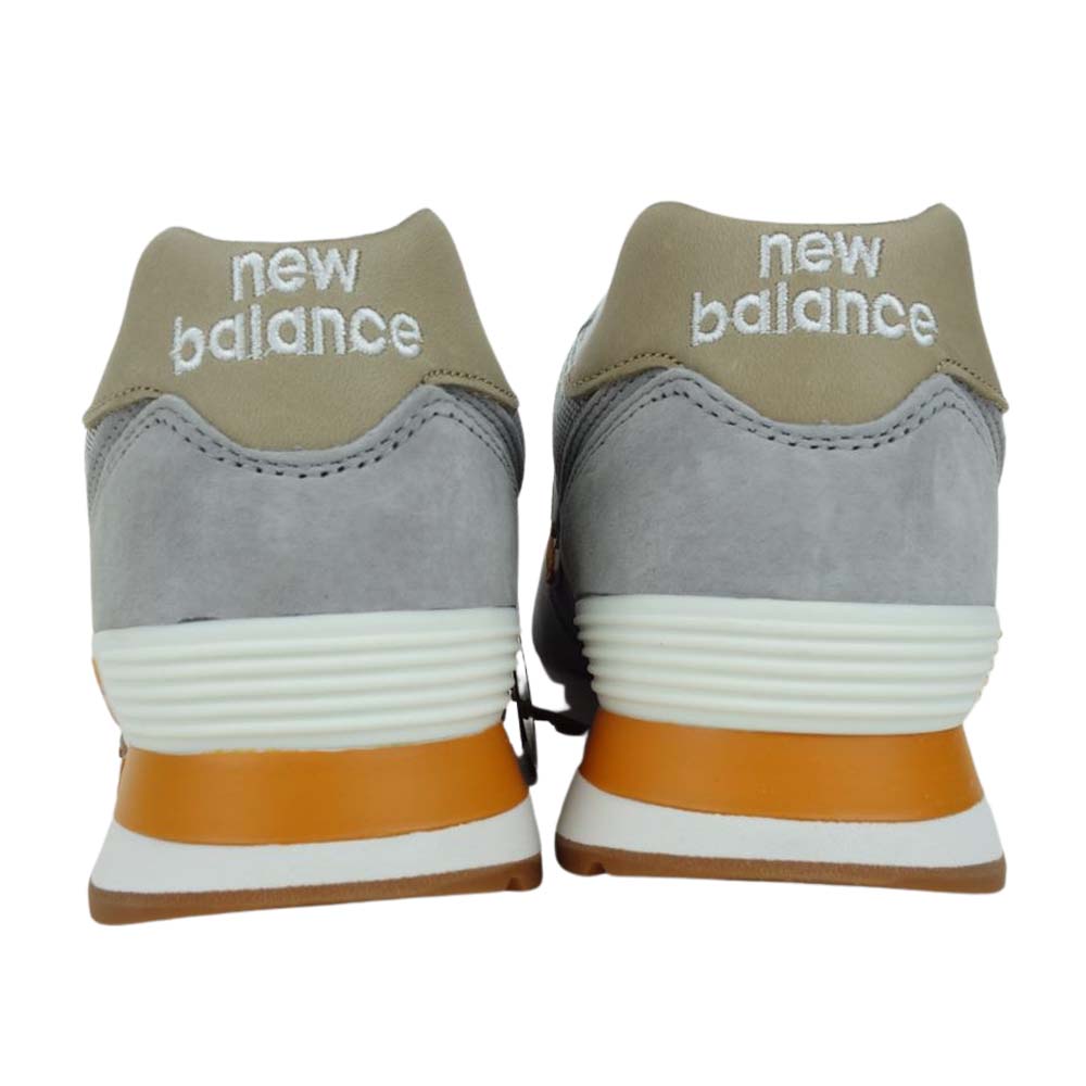 NEW BALANCE ニューバランス ML574 MDG ORANGE オレンジ ローカット スニーカー グレー系 26cm【新古品】【未使用】【中古】