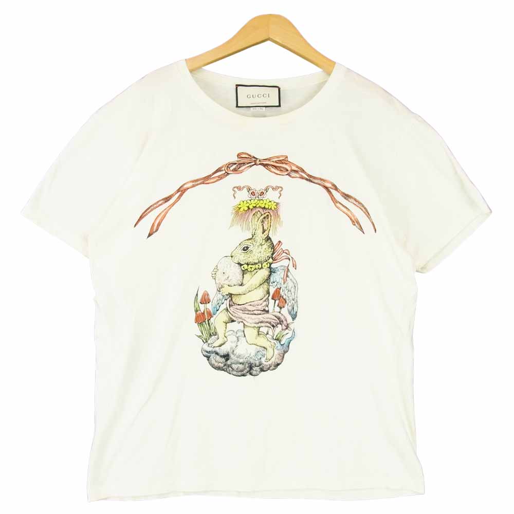 GUCCI グッチ 国内正規品 ヒグチユウコ Collection ラビット Tシャツ オフホワイト系 M【中古】