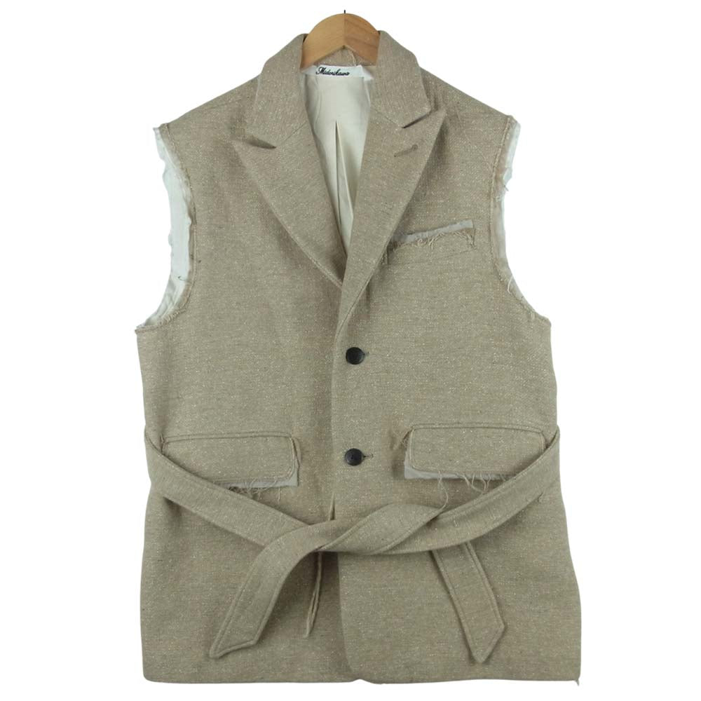 ミドリカワ 19AW MID19AW-JK05 silk wool belted vest jacket