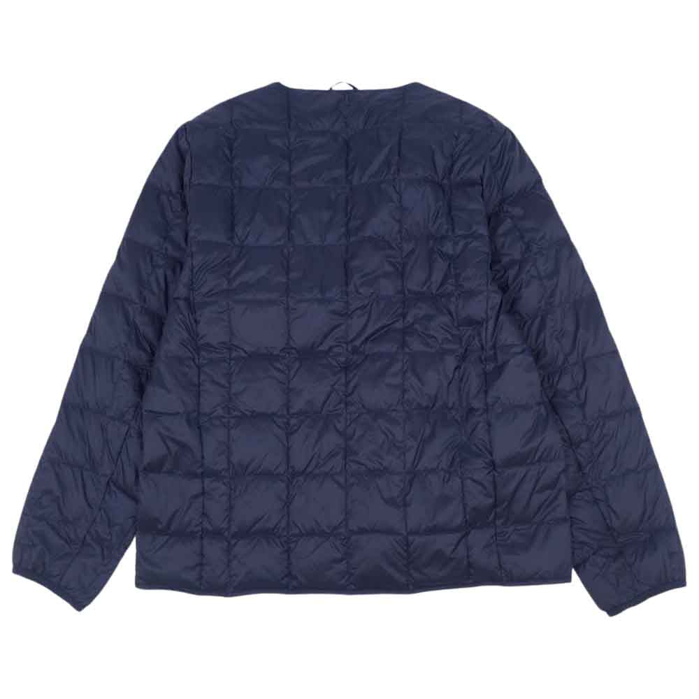 タイオン ノーカラー インナー ダウンジャケット ネイビー系 XL【中古】