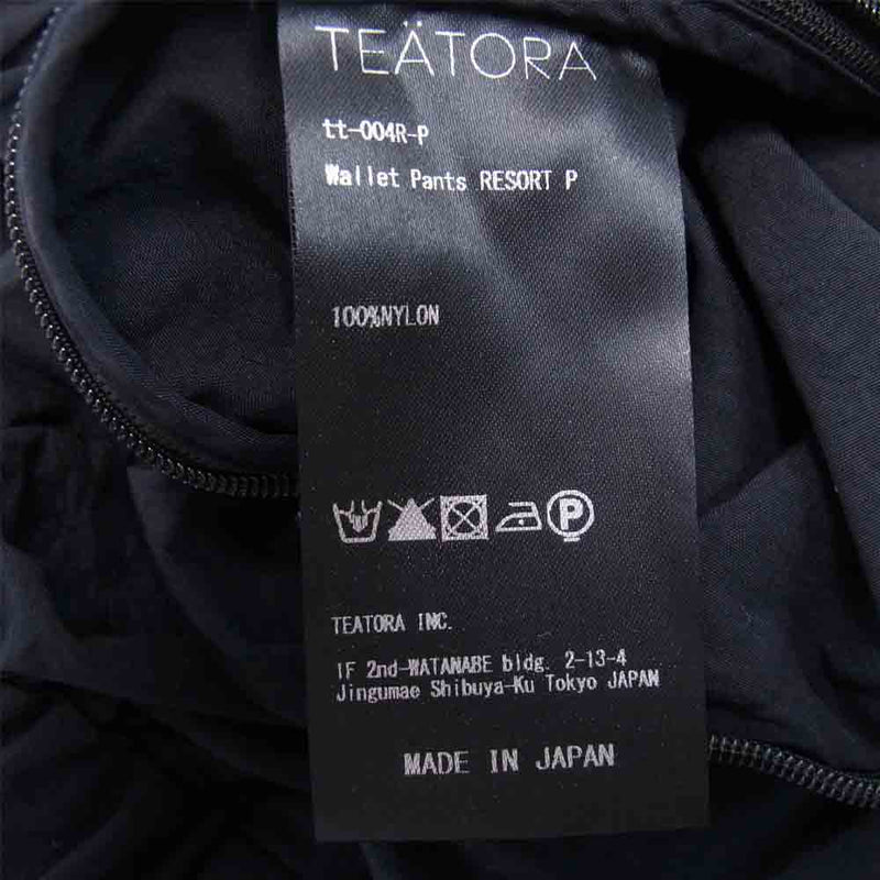 TEATORA テアトラ 21SS tt-004R-P Wallet Pants RESORT Packable ウォレット パンツ リゾート パッカブル ネイビー系【美品】【中古】