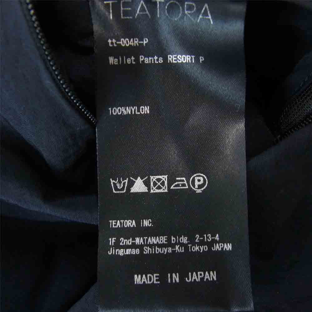 TEATORA テアトラ tt-004R-P Wallet Pants RESORT Packable ウォレット パンツ リゾート パッカブル ネイビー系【美品】【中古】