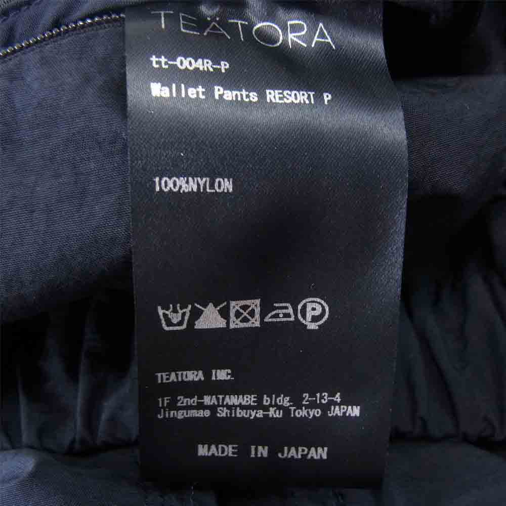 TEATORA テアトラ 21SS tt-004R-P Wallet Pants RESORT Packable ウォレット パンツ リゾート パッカブル ネイビー系【美品】【中古】
