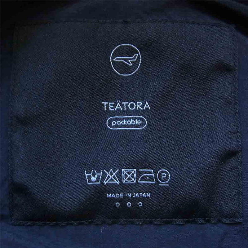 TEATORA テアトラ 21SS tt-SHT-P Cartridge Shirt Packable カートリッジ シャツ パッカブル ネイビー系【美品】【中古】