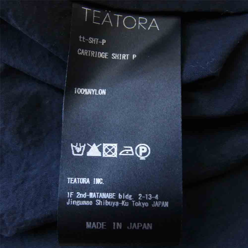 TEATORA テアトラ 21SS tt-SHT-P Cartridge Shirt Packable カートリッジ シャツ パッカブル ネイビー系【美品】【中古】