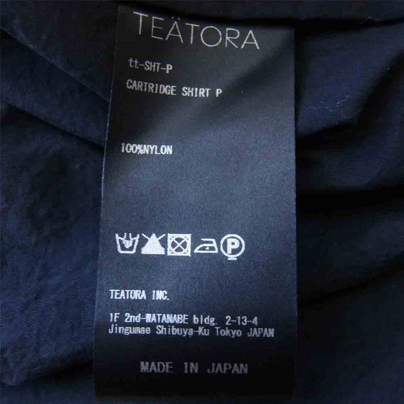 TEATORA テアトラ 21SS tt-SHT-P Cartridge Shirt Packable カートリッジ シャツ パッカブル  ネイビー系【美品】【中古】