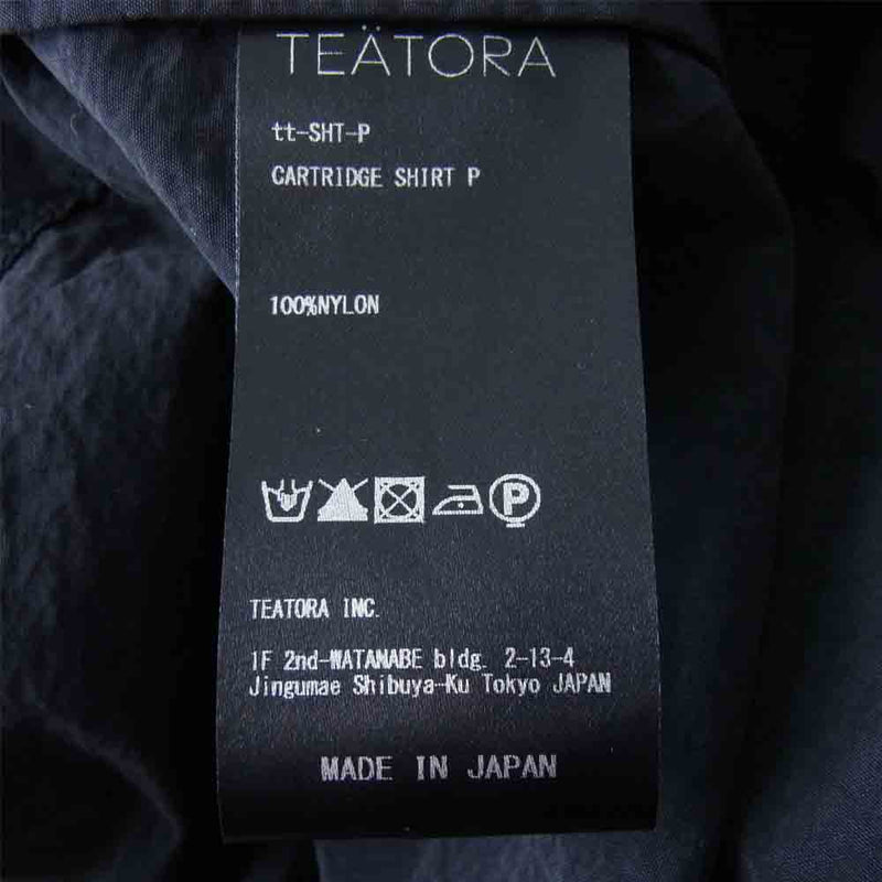 TEATORA テアトラ tt-SHT-P Cartridge Shirt Packable カートリッジ シャツ パッカブル ネイビー系【美品】【中古】