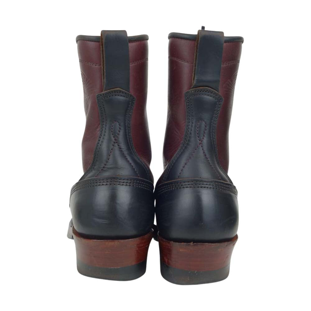 ゼローズ MOTORCYCLE CUSTOM BOOTS TYPE Z カスタム モーターサイクル レースアップ ブーツ ブラック系 ダークブラウン系 8.5【中古】