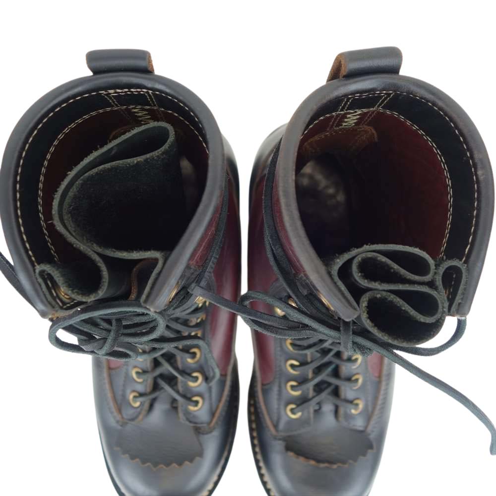 ゼローズ MOTORCYCLE CUSTOM BOOTS TYPE Z カスタム モーターサイクル レースアップ ブーツ ブラック系 ダークブラウン系 8.5【中古】