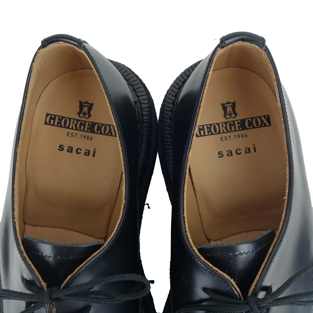 Sacai サカイ 21-02648M 未使用品 George Cox Double Sole Gibson ジョージコックス ダブルソール ギブソン ブラック系 8【極上美品】【中古】