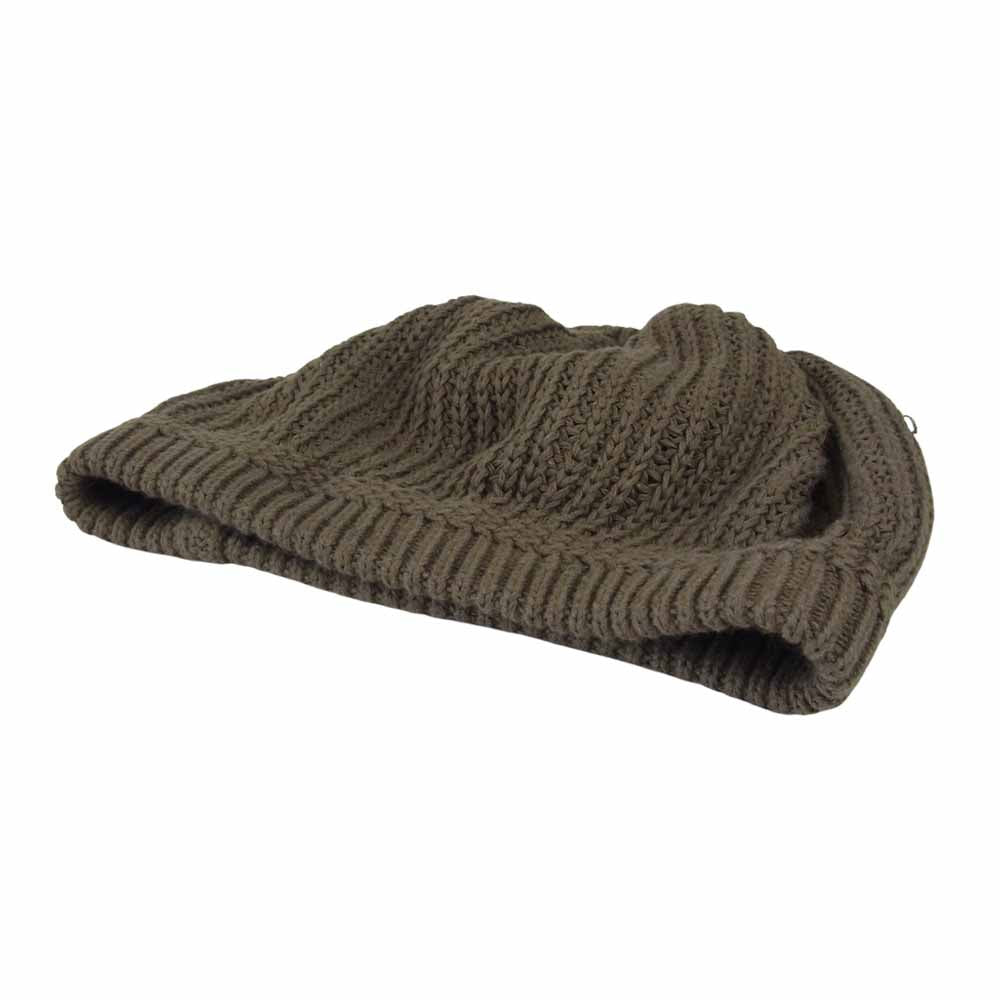 ブラックサイン ニット ベレー キャップ カーキ系【中古】