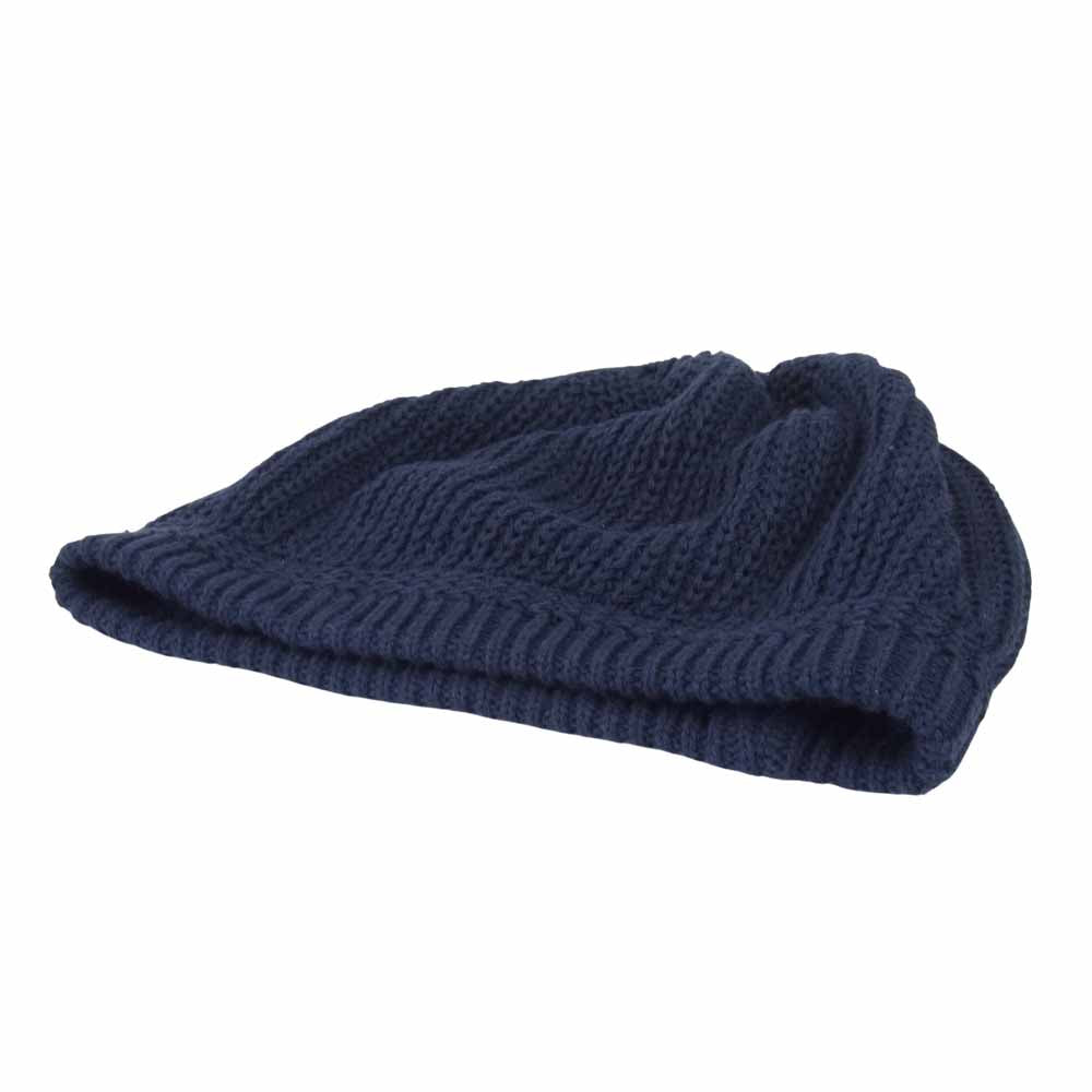 BLACK SIGN ブラックサイン ニット ベレー キャップ ネイビー系【中古】