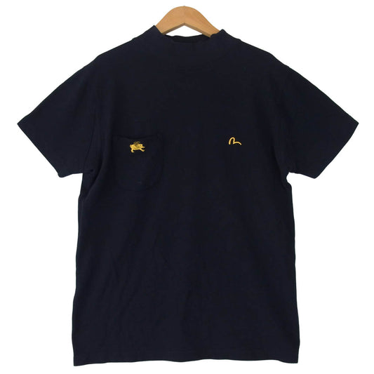 EVISU エヴィス YAMANE ヤマネ 山根 モックネック Tシャツ ネイビー系 38【中古】