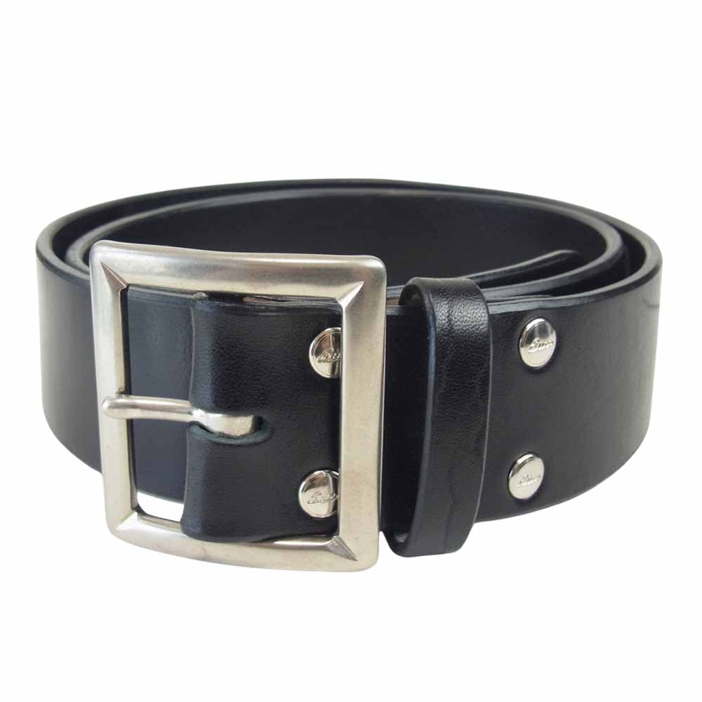The REAL McCOY'S ザリアルマッコイズ BUCO ブコ HORSEHIDE BUTTOCK CURVE BELT ホースハイド バトック ギャリソン シングルピン ブラック系 34【中古】